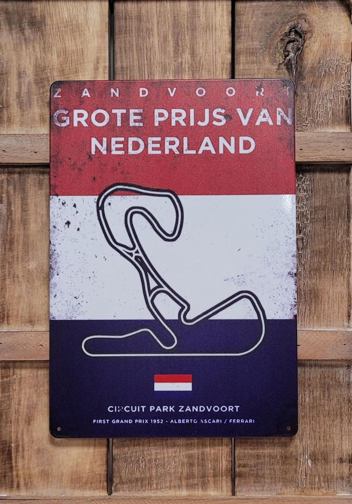 Formule 1 grand prix van Nederland reclamebord van metaal, Ophalen of Verzenden, Nieuw, Formule 1