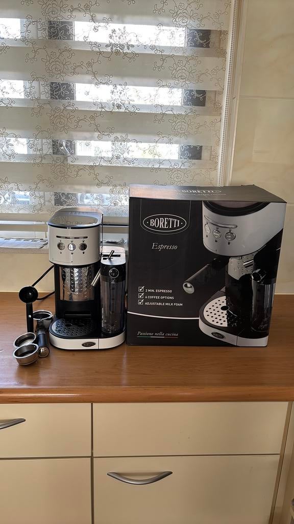 Espresso machine Boretti, 1 tot 2 liter, Ophalen of Verzenden, Nieuw, 1 snelheid