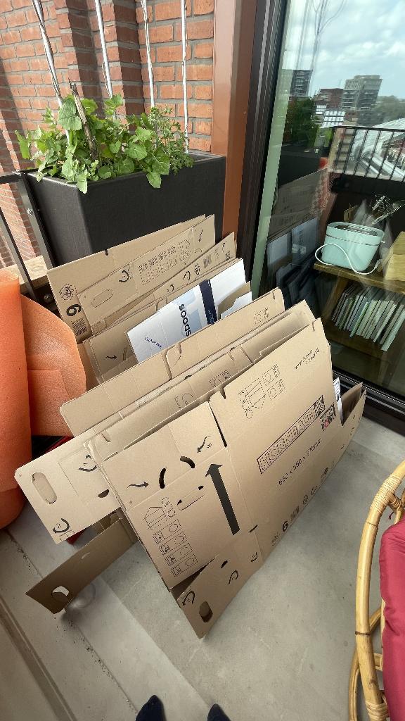 Verhuisdozen in verschillende maten, Ophalen, 40 tot 60 cm, Opvouwbaar, 50 tot 75 cm