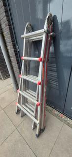 HYMER dubbele ladder (inklapbaar en uitschuifbaar), Ophalen, Gebruikt, Ladder, Opvouwbaar of Inschuifbaar
