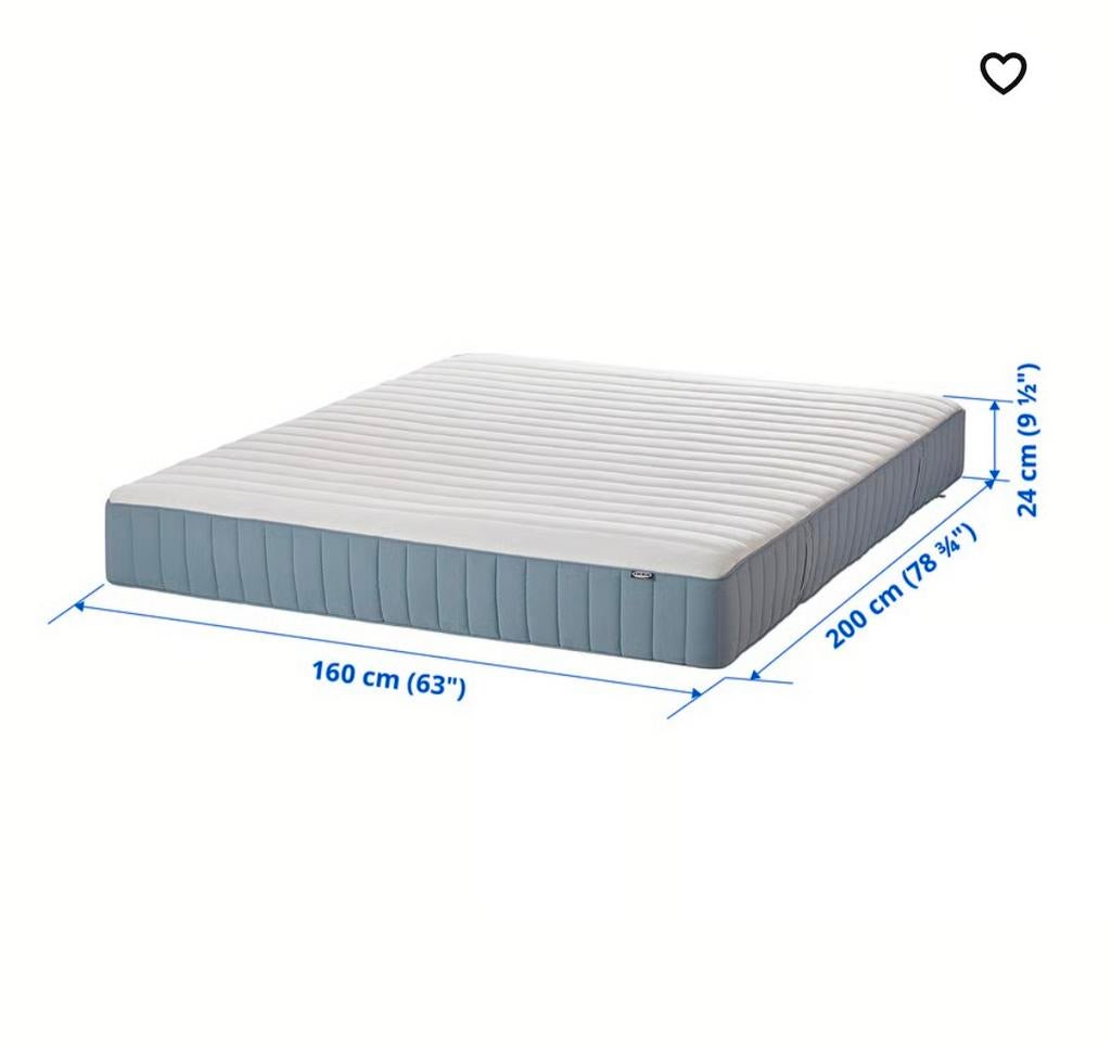 Ikea Valevag matras 160x200 cm/ mattress, Huis en Inrichting, Slaapkamer | Matrassen en Bedbodems, 160 cm, Tweepersoons, Ophalen of Verzenden