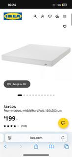 Ikea Abygda Mattress 160x200, Ophalen, Tweepersoons, Zo goed als nieuw, Matras