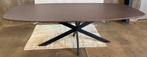 Deens ovale mango eettafel 240 cm | Matrixpoot | Nieuw, Ophalen, 100 tot 150 cm, Metaal, Ovaal