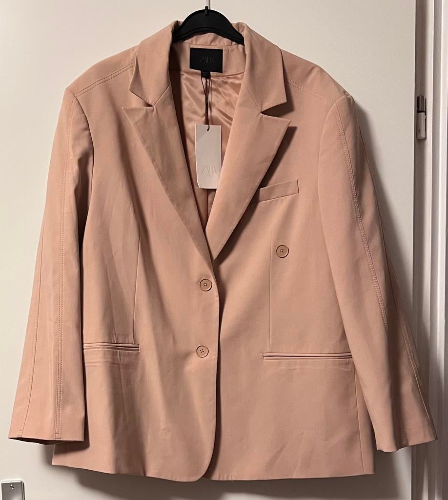 Zara lichtroze blazer, colbert, jas, jack, jasje, Verzenden, Nieuw, Maat 42/44 (L), Roze