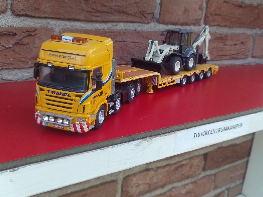 WSI  Scania  8 x 4  met  semi  dieplader  van  Prangl., Ophalen of Verzenden, Zo goed als nieuw, Bus of Vrachtwagen, Wsi