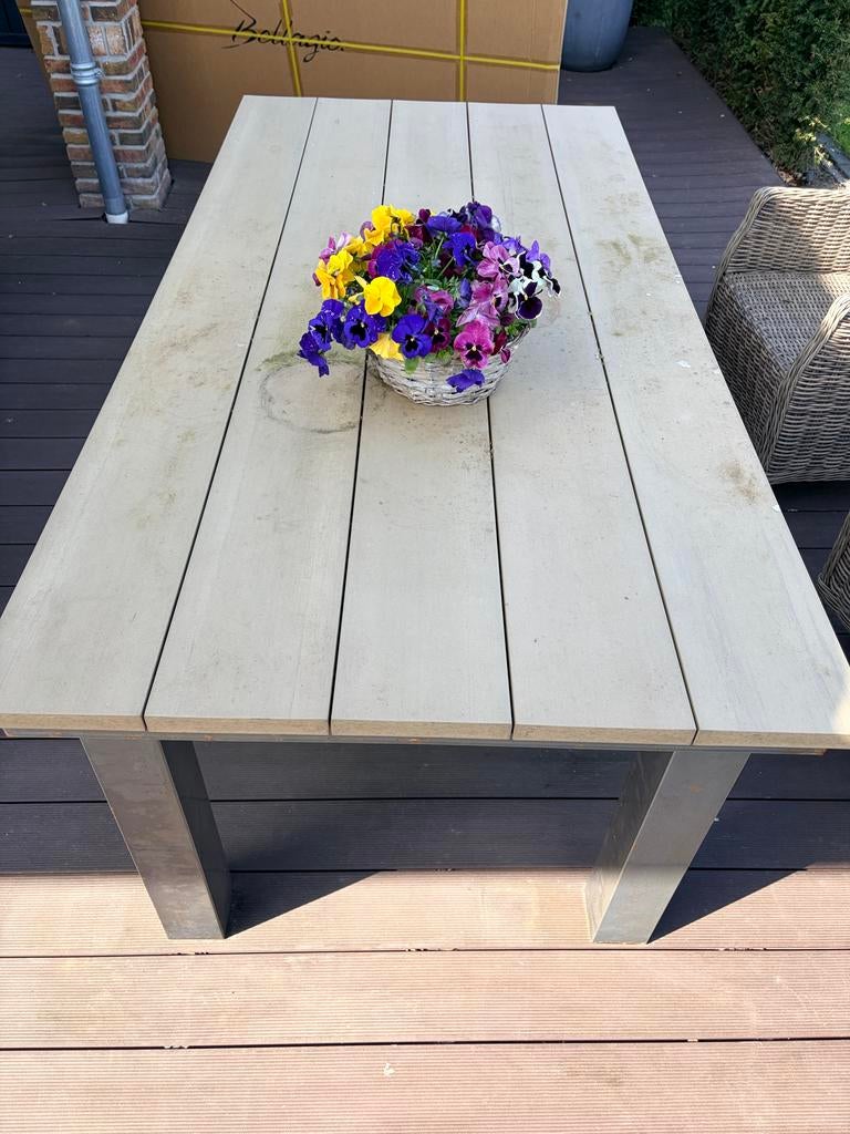 Tuintafel 200 x 100 cm, Tuin en Terras, Tuintafels, Ophalen, Gebruikt, Rechthoekig, Hout