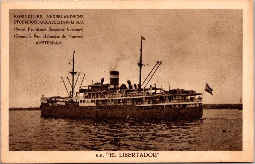 Amsterdam | s.s. El Libertador, Verzenden, 1920 tot 1940, Ongelopen, Noord-Holland