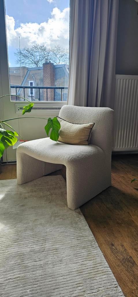 KARWEI fauteuil Kate naturel teddy stof, Ophalen, Eenpersoons, Minder dan 75 cm, Zo goed als nieuw