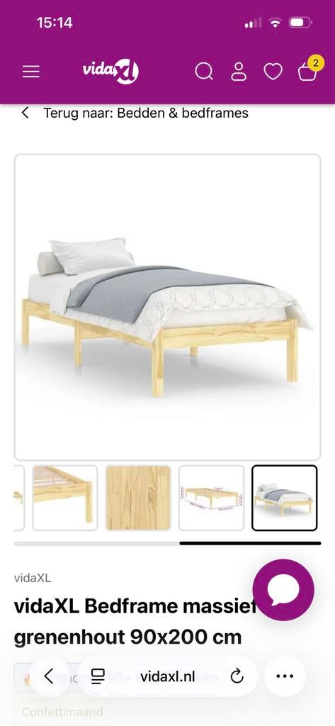 Bed 90x200, Huis en Inrichting, Slaapkamer | Bedden, Ophalen, Zo goed als nieuw, Eenpersoons, 90 cm