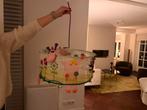 Handgemaakte kinderlamp – vrolijke dieren en bloemen, Ophalen, Zo goed als nieuw, Lamp