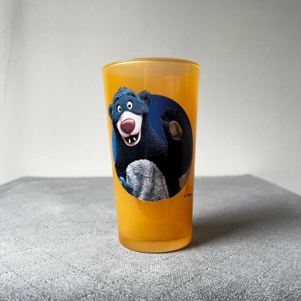 Baloo – Disney Esso glas (vintage 90s), Verzenden, Leeuwenkoning of Jungle Boek, Zo goed als nieuw, Servies