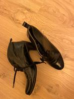 Zwarte lakleren enkellaarzen met veters ecco 38, Ophalen of Verzenden, Gedragen, Zwart, Lage of Enkellaarzen