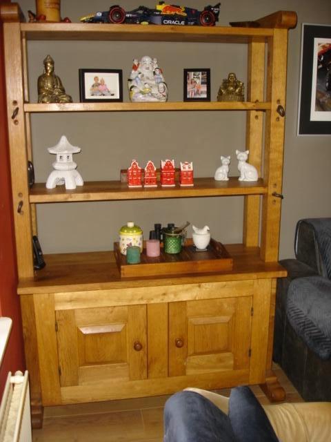 kaaskast/boekenkast/tv kast, Ophalen, Met deur(en), 100 tot 150 cm, Eikenhout