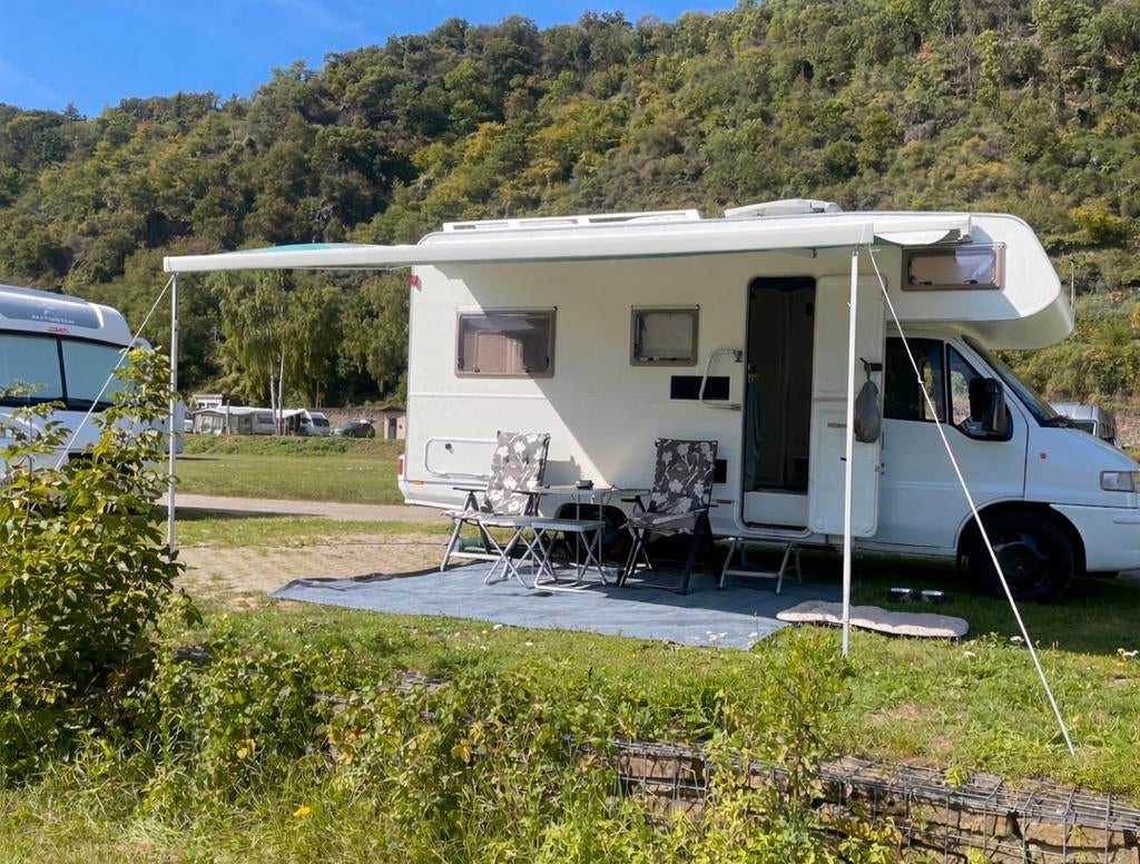 Fiat Ducato 2.5 TDI Camper met elektrische luifel en airco, Caravans en Kamperen, Diesel, Particulier, Airconditioning, Half-integraal