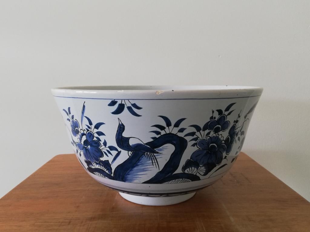 Oud Delft handgeschilderde schaal, Antiek en Kunst, Antiek | Keramiek en Aardewerk, Ophalen of Verzenden