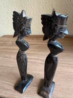 Indonesische beeldjes van buffelhoorn - 13 cm hoog, Antiek en Kunst, Ophalen of Verzenden