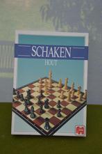 schaakbord met houten schaakstukken merk Jumbo, z.g.a.n., Een of twee spelers, Ophalen of Verzenden, Zo goed als nieuw, Jumbo