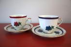 kop en schotel Valeram rozen blauw, Huis en Inrichting, Keuken | Servies, Ophalen of Verzenden, Zo goed als nieuw, Overige stijlen