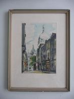 aquarel SACRE CQEUR PARIJS -, Antiek en Kunst, Ophalen of Verzenden