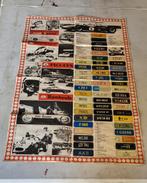 Oude Affiche met verzameling Autoplaatjes 1970, Verzamelen, Automerken, Motoren en Formule 1, Auto's, Gebruikt, Ophalen of Verzenden