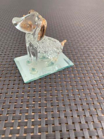 Glazen Hondenbeeldje (Swarovski?) beschikbaar voor biedingen