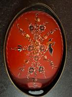 Hindeloper Dienblad rood bloemen beschilderd patrijs, Huis en Inrichting, Woonaccessoires | Dienbladen, Ophalen of Verzenden, Gebruikt