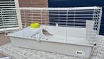 Ferplast Rabbit 100. Konijnenkooi - cavia kooi beige, Minder dan 60 cm, Kooi, Gebruikt, Ophalen of Verzenden