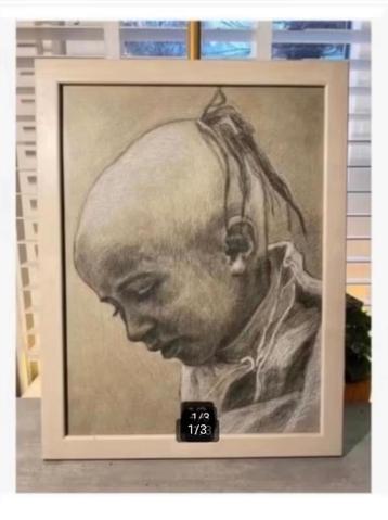Lijst bijzonder getekende monnik, exclusief, 44 x 34 cm beschikbaar voor biedingen