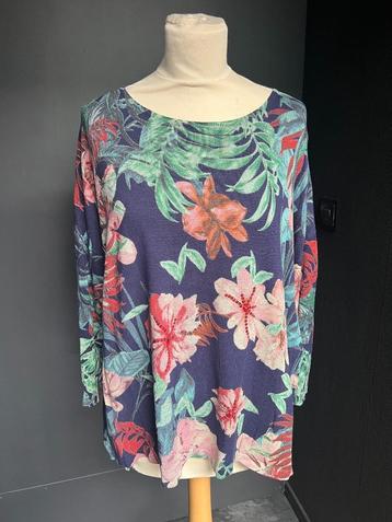 Blauwe bloemen trui van DESIGUAL maat M beschikbaar voor biedingen