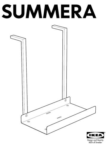 Ikea computer houder/beugel voor onder bureaumontage - afbeelding 1