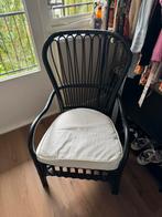 Ikea Fauteuil zwart met kussen, Huis en Inrichting, Fauteuils, Ophalen, Zo goed als nieuw, 50 tot 75 cm