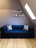 2 persoons slaapbank zwart, Ophalen, Zwart, Tweepersoons, 190 cm of minder