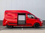 Ford Transit Custom 300 2.0 TDCI L2H2 | 2x schuifdeur | Trek, Auto's, Bestelauto's, Voorwielaandrijving, Gebruikt, Zwart, 4 cilinders