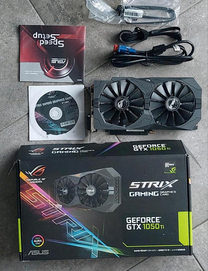 ASICS STRIX GAMING GRAPHICS CARD GTX 1050TI, Computers en Software, Videokaarten, Zo goed als nieuw, PCI-Express 3.0, GDDR5, Ophalen of Verzenden