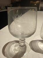 Antiek Loodglas Radgravure Fazanten - Theresienthal 1875-190, Antiek en Kunst, Ophalen of Verzenden