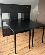 2x ikea kallax BUREAU BLAD WIT & ZWART, Ophalen, Gebruikt, Bureau