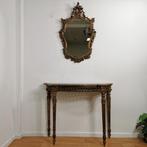 Barok, brocante Rococo kuifspiegel wandconsole, sidetable 05, Huis en Inrichting, Woonaccessoires | Spiegels, Minder dan 100 cm