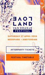 Loveland van Oranje - 27 April - 1 Regular Ticket, Tickets en Kaartjes, Evenementen en Festivals, Eén persoon