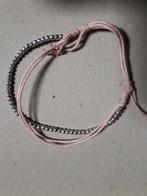 armband roze / zilver met kralen , nieuw, Sieraden, Tassen en Uiterlijk, Kindersieraden, Nieuw, Armband, Ophalen of Verzenden