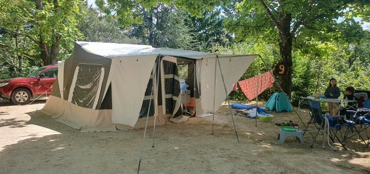 Trigano Odyssee 2013 vouwwagen compleet 4-8 persoons., Caravans en Kamperen, Vouwwagens, Trigano, tot en met 6, Beige, Aanwezig