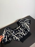 Elisabetta Franchi Top, Zwart, Zo goed als nieuw, Korte mouw, Maat 36 (S)