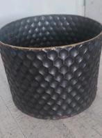 Grote metalen bloempot, hotel chique, vintage 25x18 cm, Minder dan 30 cm, Minder dan 60 cm, Rond, Ophalen of Verzenden