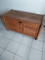 Oude vintage houten kist met klep / tv kast / boekenkist, Huis en Inrichting, Woonaccessoires | Kisten, Gebruikt, Ophalen