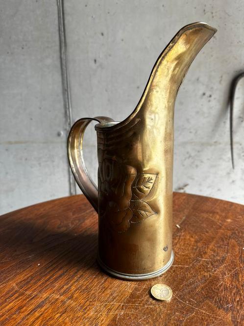 WWII trench art kan – gemaakt van kogelhuls (1942), Verzamelen, Militaria | Algemeen, Ophalen of Verzenden