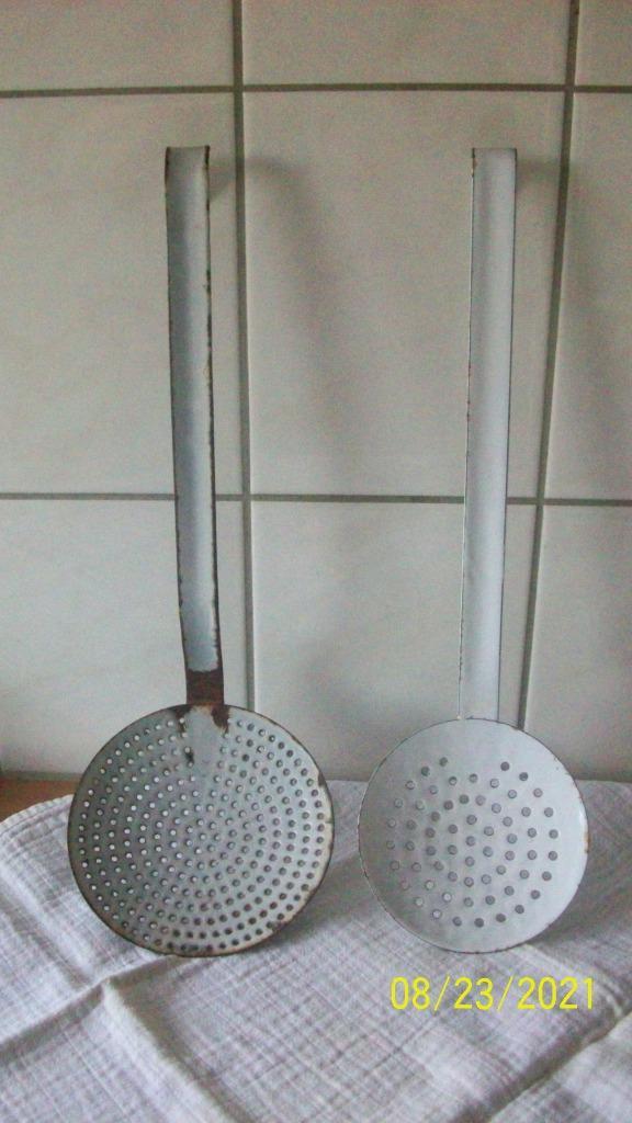 Emaille schuimspanen, diverse kleuren, Antiek en Kunst, Antiek | Emaille, Ophalen of Verzenden