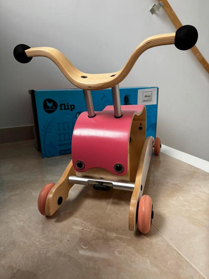 Wishbone mini flip 3-in-1 ZGAN (roze), Kinderen en Baby's, Speelgoed | Buiten | Voertuigen en Loopfietsen, Zo goed als nieuw, Loopfiets
