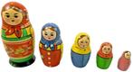 Matroesjka Baboesjka 5-delig handgemaakt hout USSR 14 - 5 cm, Verzamelen, Poppetjes en Figuurtjes, Postbus 64461, Brunssum, Nederland