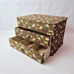 Vintage stoffen ladekastje met paisley print, Verzenden, Huis en Inrichting