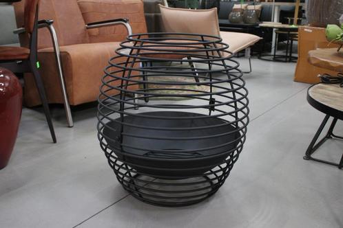 Zwarte ronde metalen vuurkorf buitenkachel tuinhaard, Tuin en Terras, Vuurkorven, Nieuw, Vuurkorf, Ophalen of Verzenden