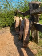 Te koop: eiken schijven voor( praat-) tafelbladen. Bieden., Tuin en Terras, Haardhout, Minder dan 3 m³, Ophalen, Blokken